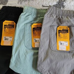 3 pair size small Carhartt ripstop shorts